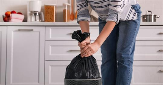 taking out the trash